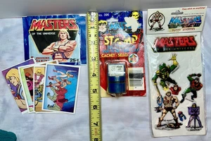 Vintage MOTU Masters Universe Man at Arms Inchiostro Stamp Panini Puffy Stickers - Foto 1 di 9