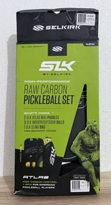 SLK Raw Carbon Pickleball 2 Paddles And 1 Bag Only - Picture 1 of 3