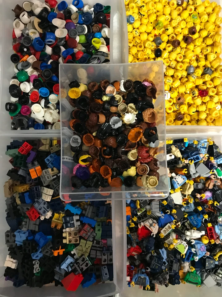 CHEAPEST~ LEGO Bulk Lot Minifigure Parts Legs Heads Torsos Hair Hats -You Choose - Image 1 of 1