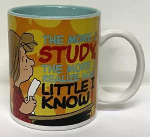 Gibson PEANUTS Peppermint Patty "The More I Study" COFFEE MUG 2011 - Picture 1 of 1