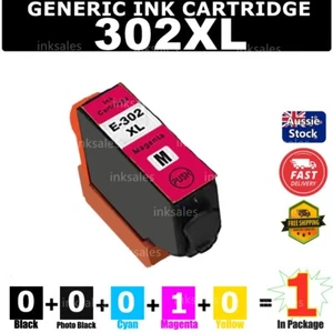 1x 302XL 302 XL Magenta Generic Ink Cartridge For Epson XP-6000 XP-6100 - Picture 1 of 2