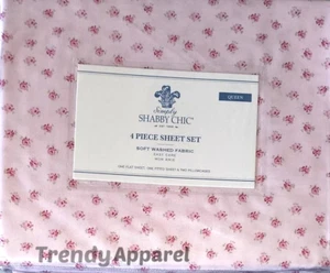 Shabby Chic Farmhouse, Mon Amie, Pink Floral, Polyester, QUEEN Sheet Set - Picture 1 of 5