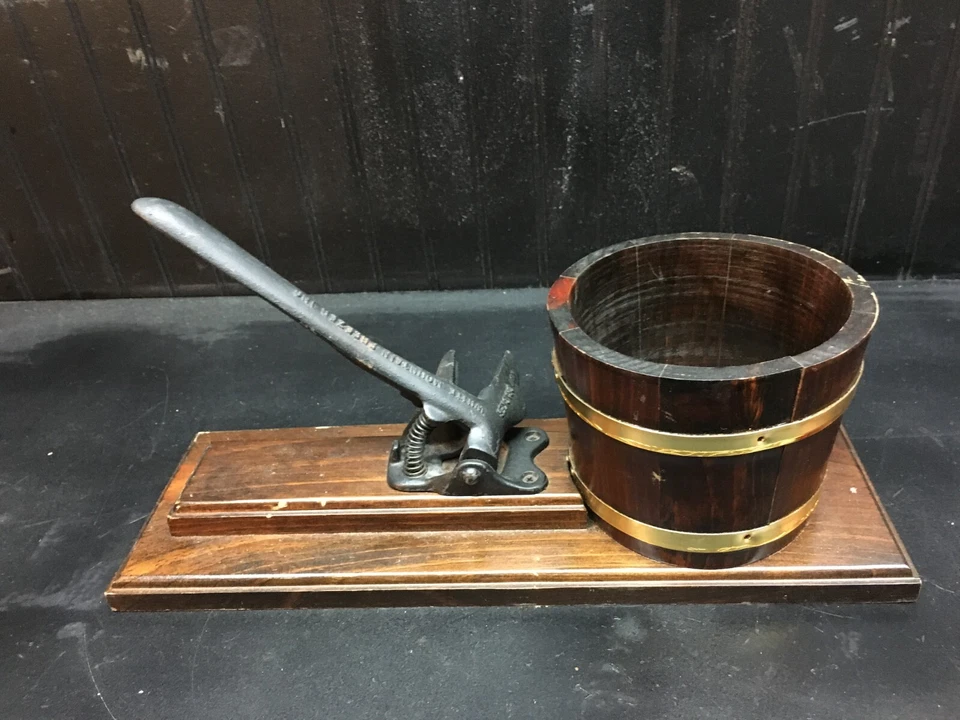 Vintage White Mountain Freezer, Inc. Nut Cracker w Wood Bowl - Image 1 of 4