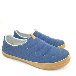 Olukai Mahana Mens US 11 EU 44 Blue Comfort Quilted Terry Lined Slipper Shoes 