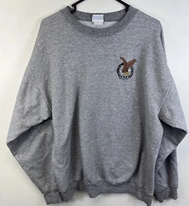 Vintage FOE Fraternal Order of Eagles Crewneck Sweatshirt Gray Fit XL - Picture 1 of 10