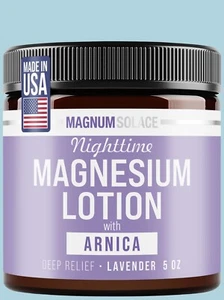 Magnum Solace Nighttime Magnesium Lotion with Arnica, 5 oz - Picture 1 of 9