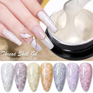 Nail Art Thread Shell Gel Nail Polish Varnish Semi-Permanent UV Gel Nails Polish - Picture 1 of 20