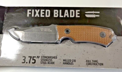Triton Tactical 3.75" Hoja Fija 8CR13 Mango 5" Go-20BR con CNC G10 Foto 1 de 4