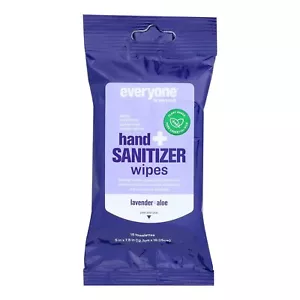 Everyone - Hand Sanitizer Wipes Lavender Aloe 15 Count (Pack of 6) - Picture 1 of 2