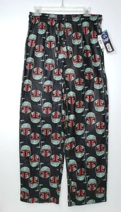 Disney Star Wars Bobbafett Mandalorian Pajama Pants Men's Small x 30L Black New - Bild 1 von 8