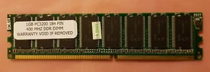 1 GB PC3200 184PIN, 400MHz  DDR DIMM Laptop Memory - Picture 1 of 2