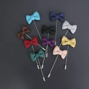 Multicolor Bowknot Pattern Pin Brooches Men Fashion Garment Sewing Crafts Brooch - Picture 1 of 22