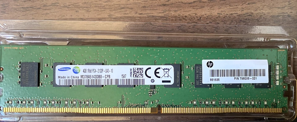 HP PC-5300 1 GB DIMM 667 MHz DDR2 Memory (405475-051) - Image 1 of 1