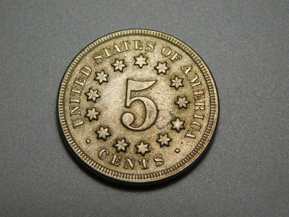 VINTAGE  US COIN  1869  SHIELD NICKEL - Image 1 of 4