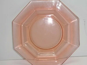 Vintage Depression Pink Glass Lot of 6 Octagon Shaped Plates 8 Inch US Glass Co - Picture 1 of 5