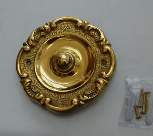 Messing Antik Style Klingel 1er Jugendstil Brass Bell Tür Türklingel K7A K14A 