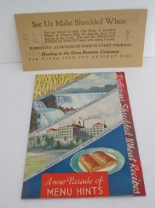 1935 SHREDDED WHEAT Recipe and Menu Hints Advertising Booklet Booklet, Illustrat - Picture 1 of 4
