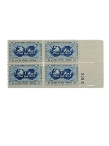 US Stamps Block of 4 Atoms for Peace 3 Cent MNH See Pictures - Picture 1 of 4