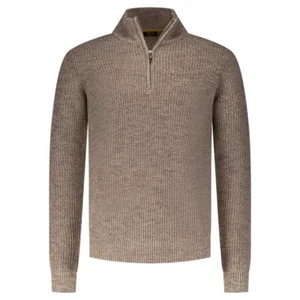 New Zealand Auckland NZA Herren Strickpullover Troyer Ryder braun 24KN425 1120 - Picture 1 of 4