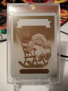 2013 GARBAGE PAIL KIDS CHROME 1 PRINTING PLATE 35b ROCKIN' ROBERT GPK YELLOW 1/1
