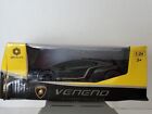 Lamborghini Black Veneno Licensed Friction Car 1:24 Scale By Braha New
