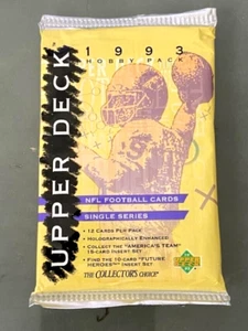 1993 Upper Deck NFL Football Single Series Pack (12 Cards) - Factory New Sealed - Picture 1 of 3