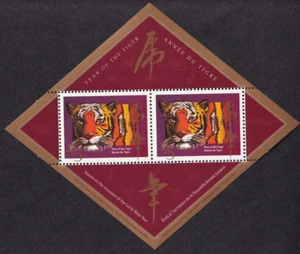 Canada 1998 #1708a "Year of the Tiger" Souvenir sheet of 2 Mint NH, OG - Picture 1 of 1