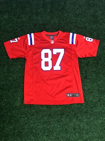 Nike NFL New England Patriots Throwback Jersey SIZE YOUTH L Red Rob Gronkowski Cover