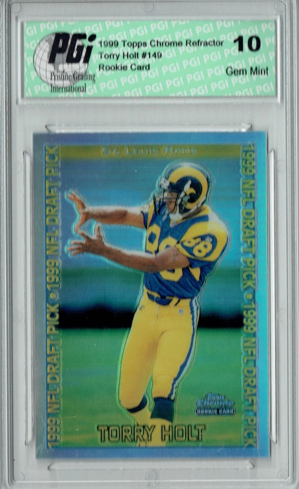 Torry Holt 1999 Topps Chrome #149 Refractor Rookie Card PGI 10 - Image 1 of 1