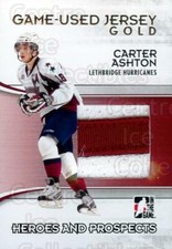 2009-10 ITG Heroes and Prospects Jersey Gold #33 Carter Ashton
