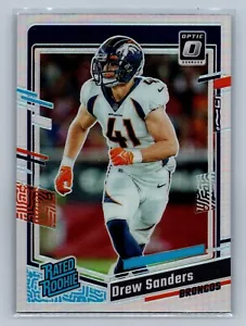 Drew Sanders 2023 Donruss Optic Rated Rookie Silver Holo Prizm #230 Broncos - Bild 1 von 2