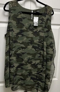 Tanque Lane Bryant camuflaje talla 26 nuevo con etiquetas - Imagen 1 de 9