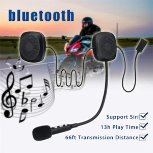 50M Waterproof Motorcycle Helmet Headset Wireless Rechargeable Headphone Speaker - Afbeelding 1 van 6
