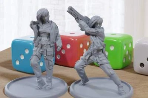 Yumiko - Mini Impreso en 3D - Cyberpunk / Ciencia Ficción - Wargaming Miniatura de Mesa - - Imagen 1 de 7