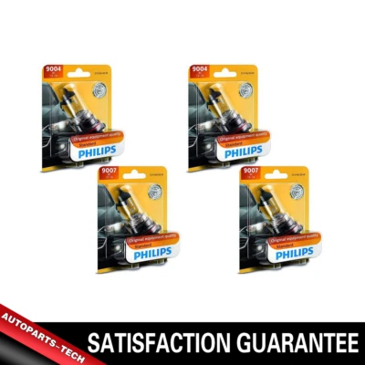 Philips 4PCS lâmpadas de halogênio farol feixe Hi/lo para Dodge Ram 2500 1999 - Imagem 1 de 4