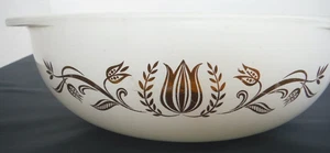 Vintage 1959 Pyrex #024 Promotional Golden Tulip Round Casserole 2 qt RARE - Picture 1 of 6