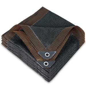 50% Black Shade Cloth, 10 x 12 FT Durable Mesh Tarp with Grommets, Garden Sun... - Picture 1 of 7
