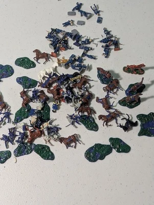Vintage Bulk Lot Of Miniature Army Men And Horses - Image 1 of 4