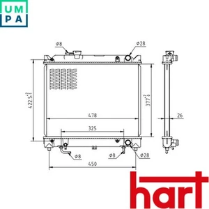 RADIATOR ENGINE COOLING 637 157 FOR SUZUKI VITARA/Cabrio G16A /G16B 1.6L 4cyl - Picture 1 of 8