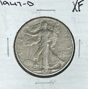 1947-D WALKING LIBERTY SILVER HALF DOLLAR ~XF ~NICE COIN~ - Picture 1 of 2