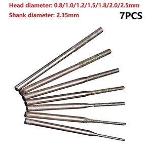 7pcs Emery Coated Drill Bits for Gemstone Drilling 0 8 2 5mm Diameter Set - Picture 1 of 8