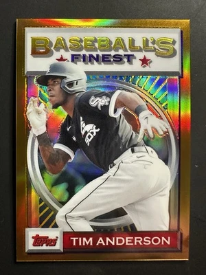 2020 Topps Finest Flashbacks Gold Refractor /50 Tim Anderson #44 - Image 1 of 2