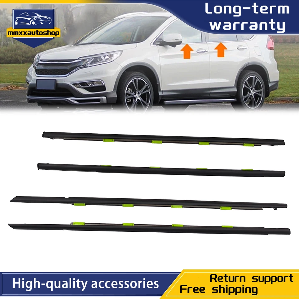 Outer Door Belt Weatherstrip Window Seal Molding Set For Honda Civic Sedan 96-00 - Imagem 1 de 4
