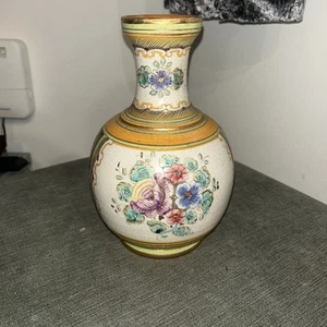 Large Vintage Decorative Italian Ceramic Pottery Vase 1960s Retro Handpainted - Picture 1 of 4