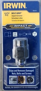 Irwin Tools 1859107 Impact Bolt Grip 1/2”Bolt Extractor w/1/4” Hex USA - Picture 1 of 2