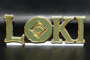 Loki 3D printed Logo Sign Wall Desk Shelf Art - Bild 1 von 3