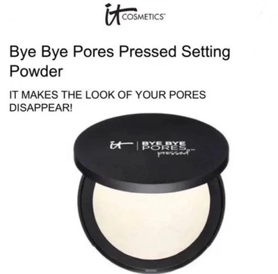 IT Translucent Bye Bye Pores Pressed Poreless Finish Airbrush Setting Powder NEW - Image 1 of 4