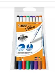 Bic 1721 Velleda Fine Dry Wipe Marker Pens in Assorted Colours8pk - Picture 1 of 1