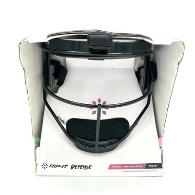 New YOUTH Rip-It Classic Softball Defense Fielders Mask Black New in Box - Image 1 of 4
