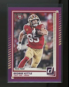 George Kittle 2025 Panini Donruss Purple Press Proof 49ers Card #16 - Bild 1 von 2